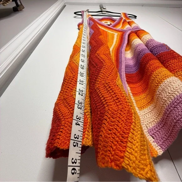 Farm Rio - Crochet Mini Dress NWT Medium (missing belt buckle) - Picture 10 of 11